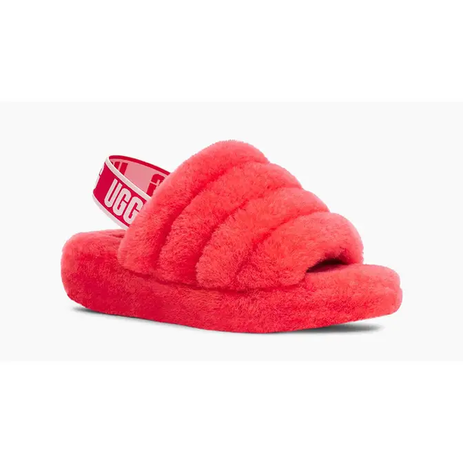 UGG Fluff Yeah Logo Slide Hibiscus Pink | Where To Buy | The Sole Supplier