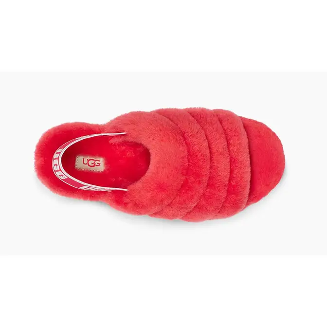 UGG Fluff Yeah Logo Slide Hibiscus Pink | Where To Buy | The Sole Supplier