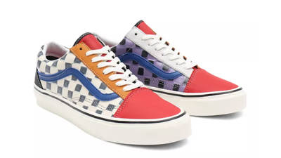 vans old skool leather check