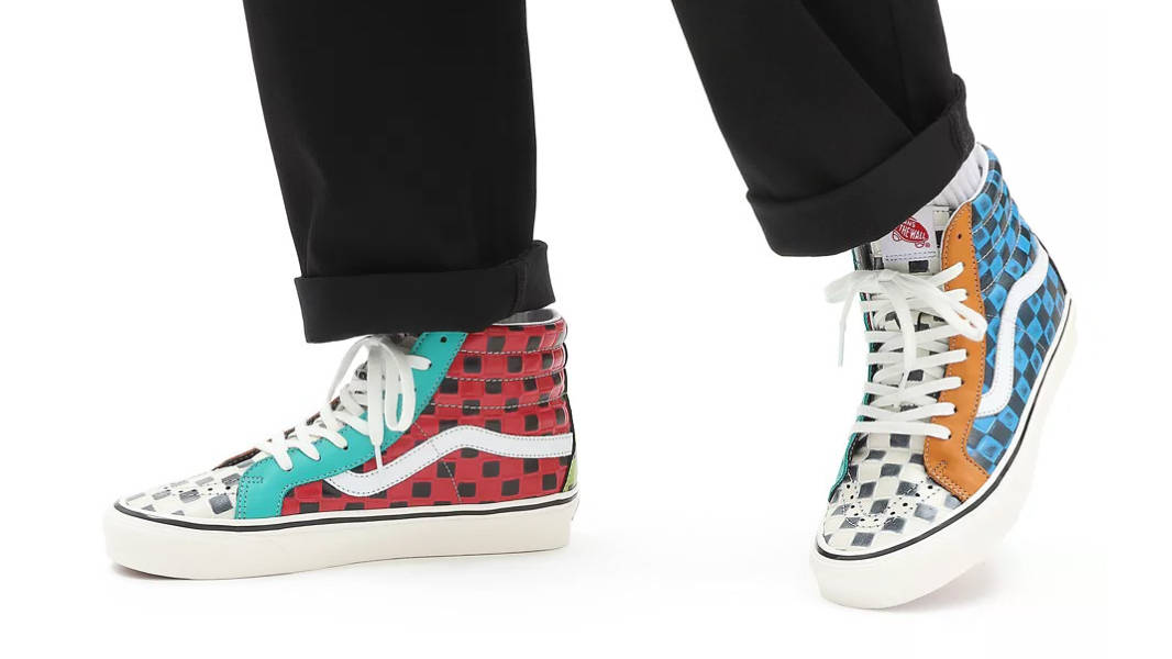Vans Sk8-Hi 38 DX Anaheim Factory Leather Check On Foot