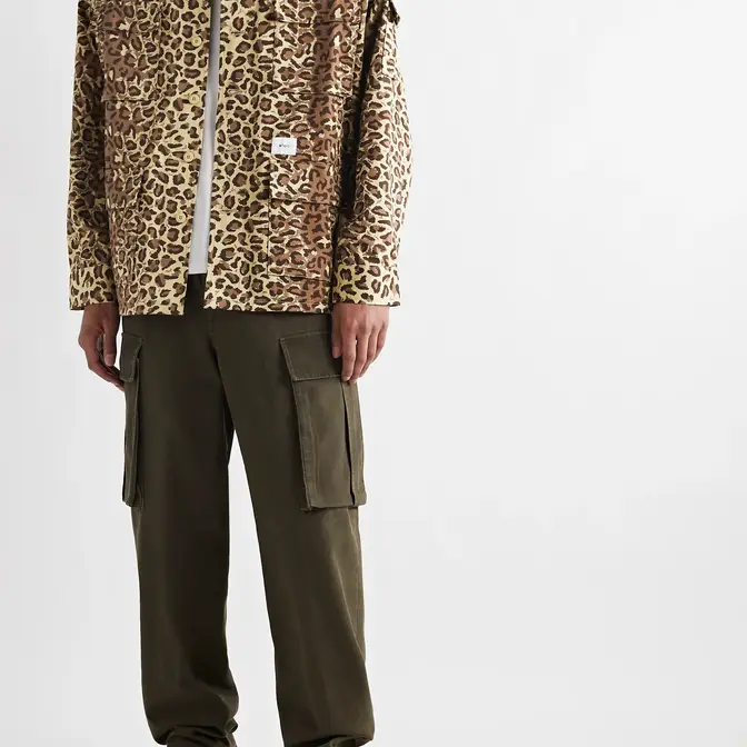 WTAPS Jungle Logo-Embroidered Cotton-Twill Jacket Leopard Print Full