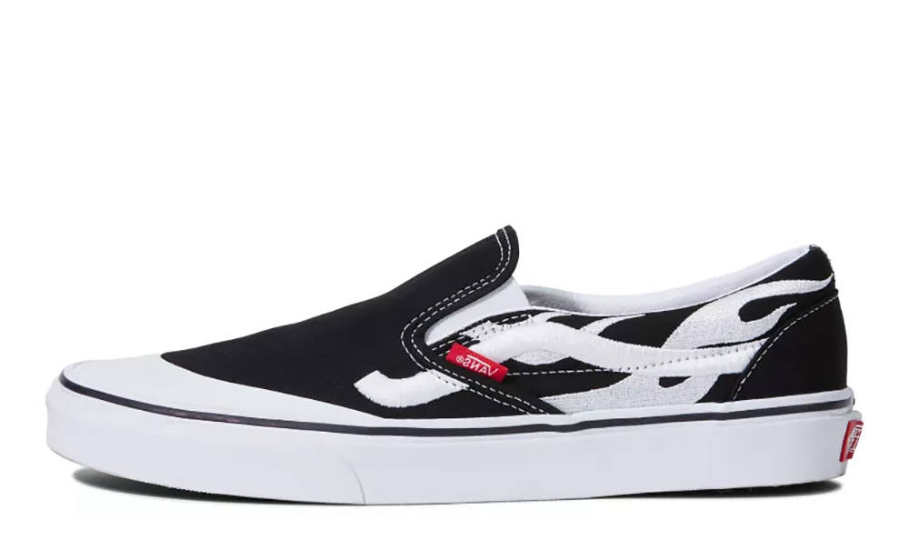 Vans x A$AP Worldwide Black & Red Classic Slip-On Shoes