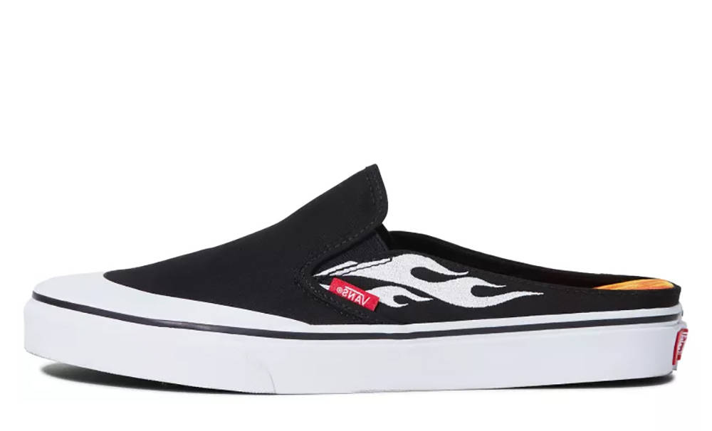 Vans x A$AP Worldwide Black & Red Classic Slip-On Shoes