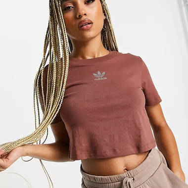 adidas 2000s Luxe Cropped T-Shirt