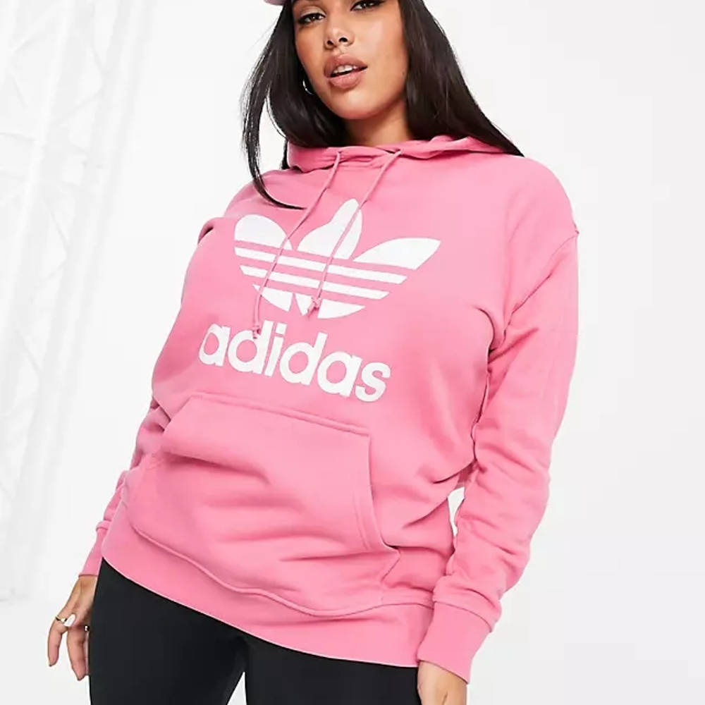 adidas womens hooded neck long sleeve hoodie plus