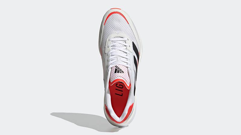 adidas Adizero Boston 10 White Black FY4079 Top