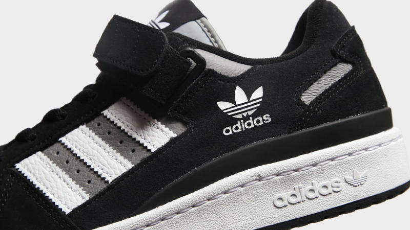 adidas Forum Exhibit Low Black Grey Closeup
