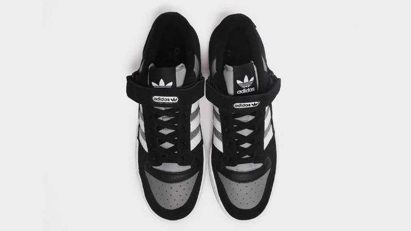 adidas Forum Exhibit Low Black Grey Middle