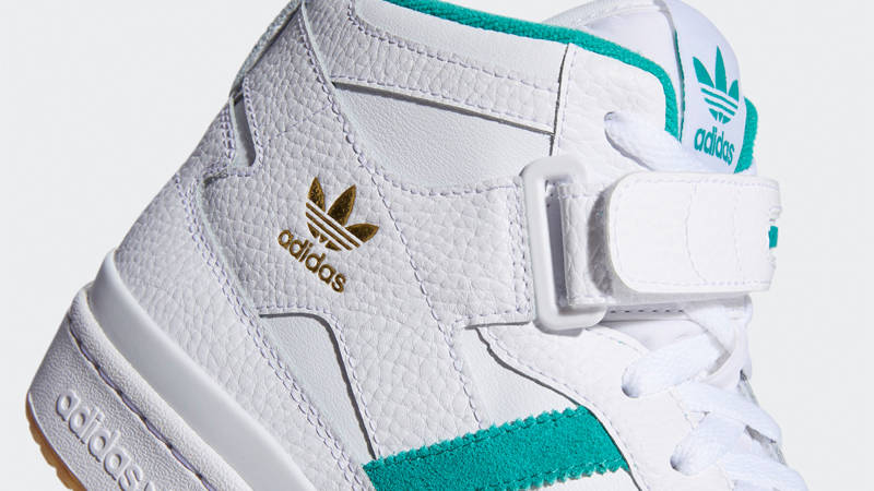 adidas Forum Mid White Gold Metallic Closeup