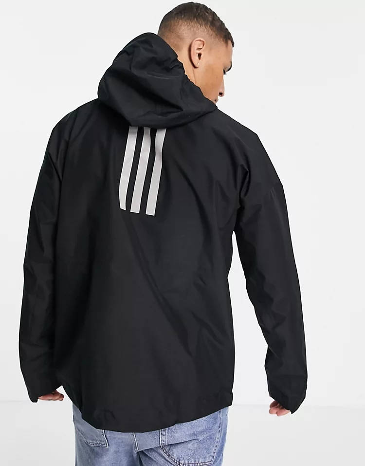 adidas Terrex Gore-Tex Paclite Rain Jacket Black Back