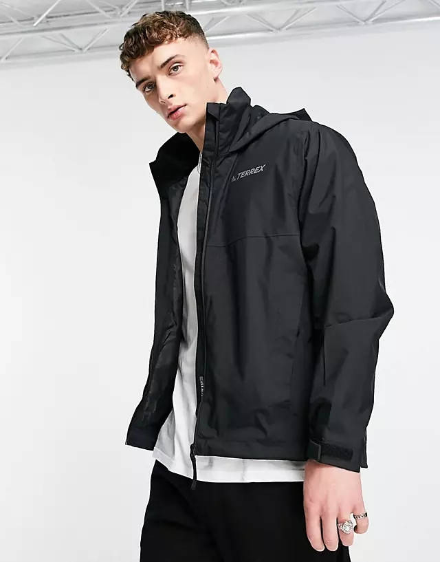 adidas Terrex RAIN.RDY Primegreen Two-Layer Jacket Black