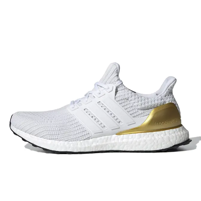 Adidas ultra boost 4.0 cheap bianche con strisce argento