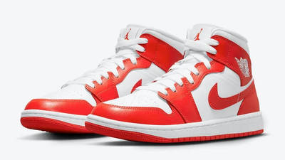 air jordan 1 mid orange white