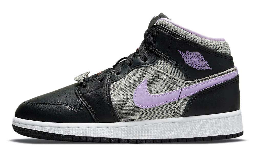 Air Jordan 1 Mid SE GS Houndstooth