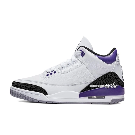 Air Jordan 3 White Purple