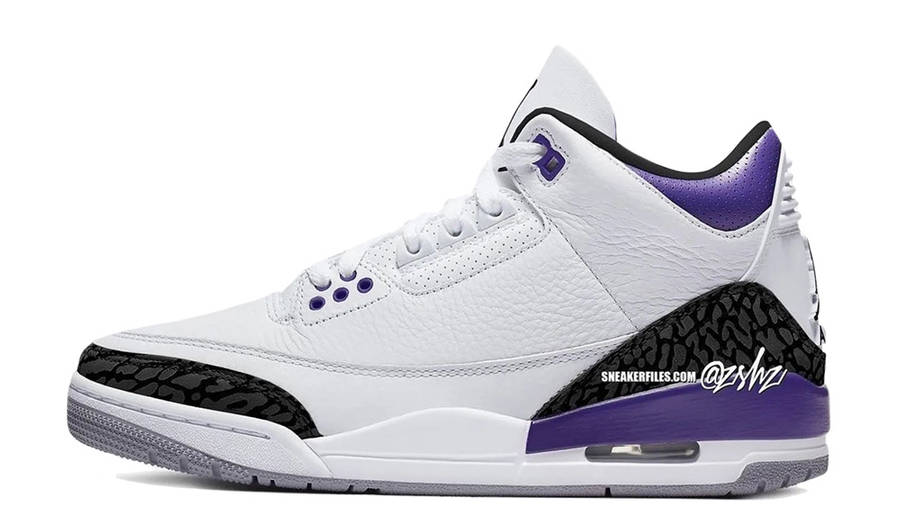 Air Jordan 3 White Purple