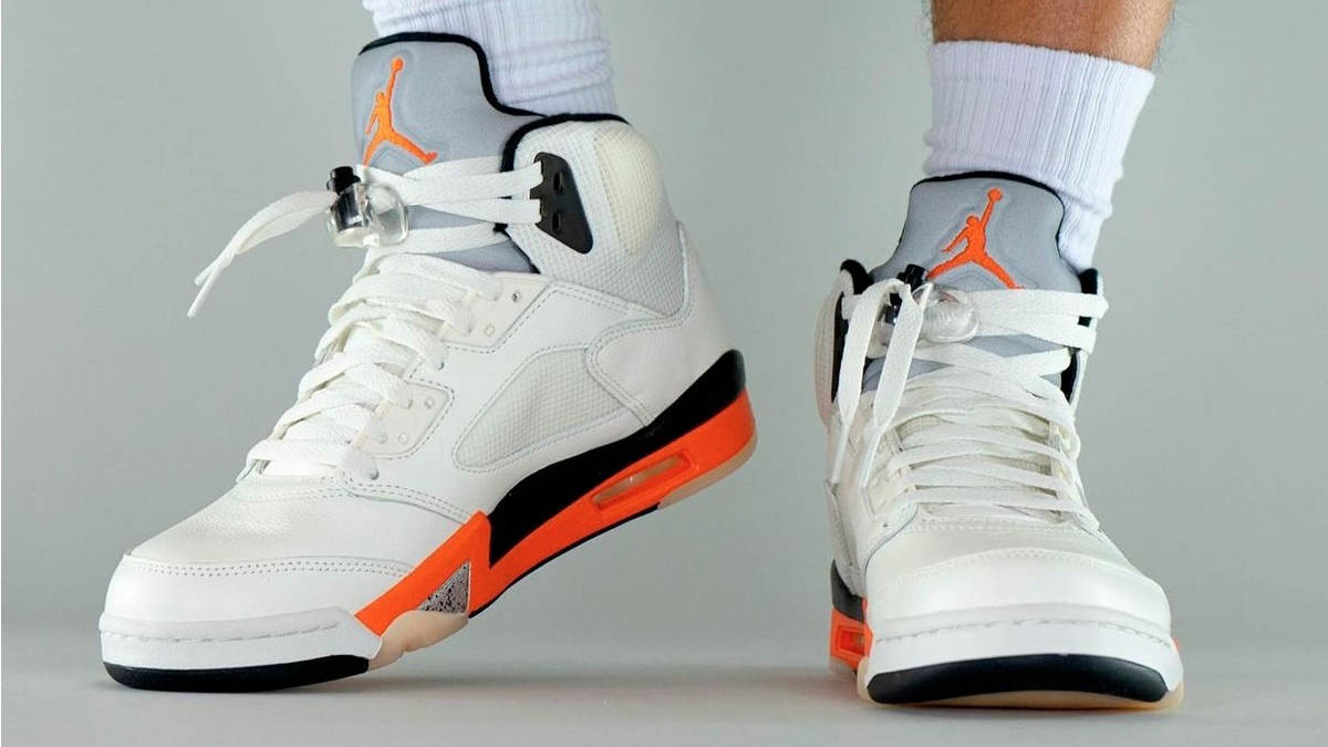 An On-Foot Look at the Air Jordan 5 "Shattered Backboard"