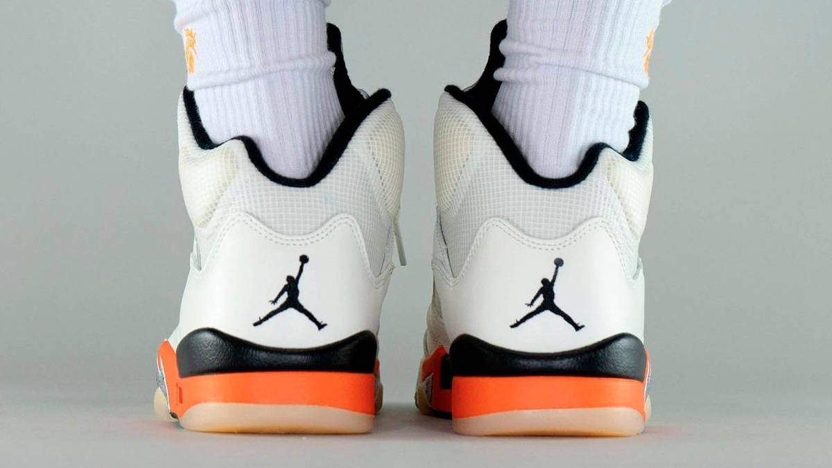 An On-Foot Look at the Air Jordan 5 "Shattered Backboard"