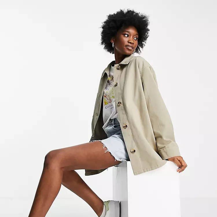 ASOS DESIGN Cotton Shacket