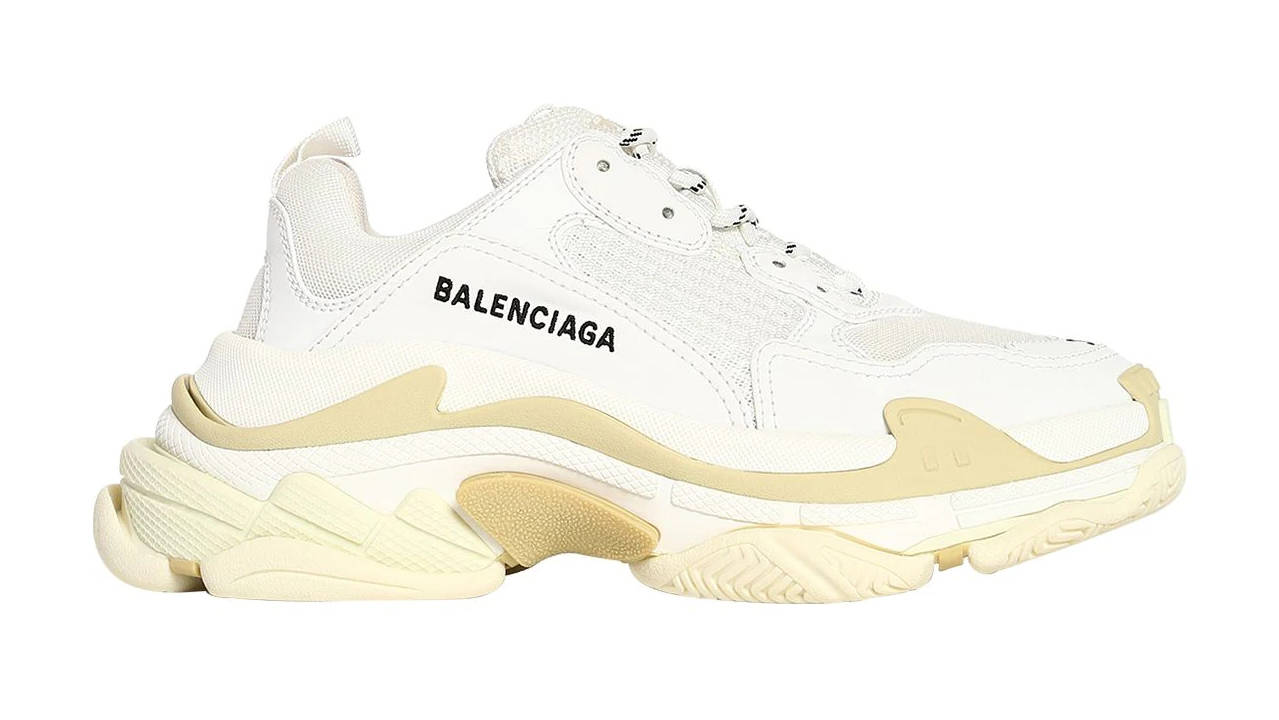 Balenciaga Triple S Faux Leather White