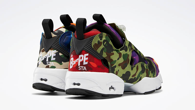 BAPE x Reebok Instapump FUry Multi-Camo Q47370 Back