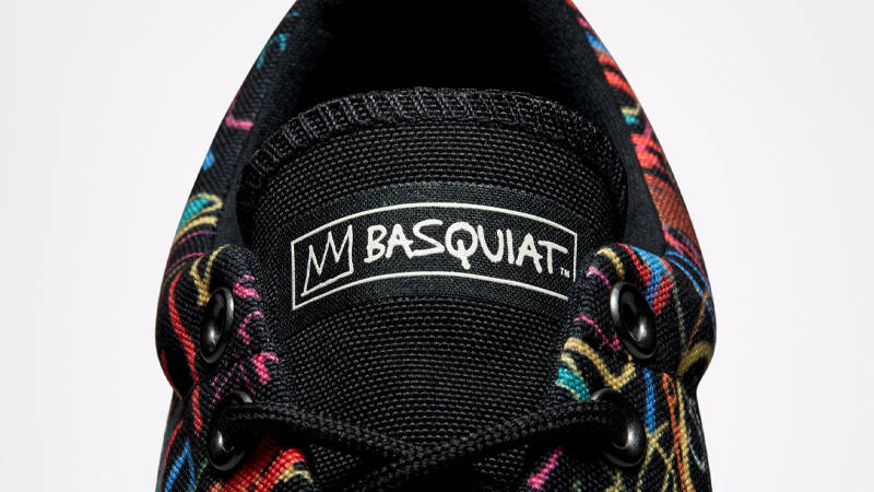Basquiat x Converse Skidgrip Black Multi Closeup