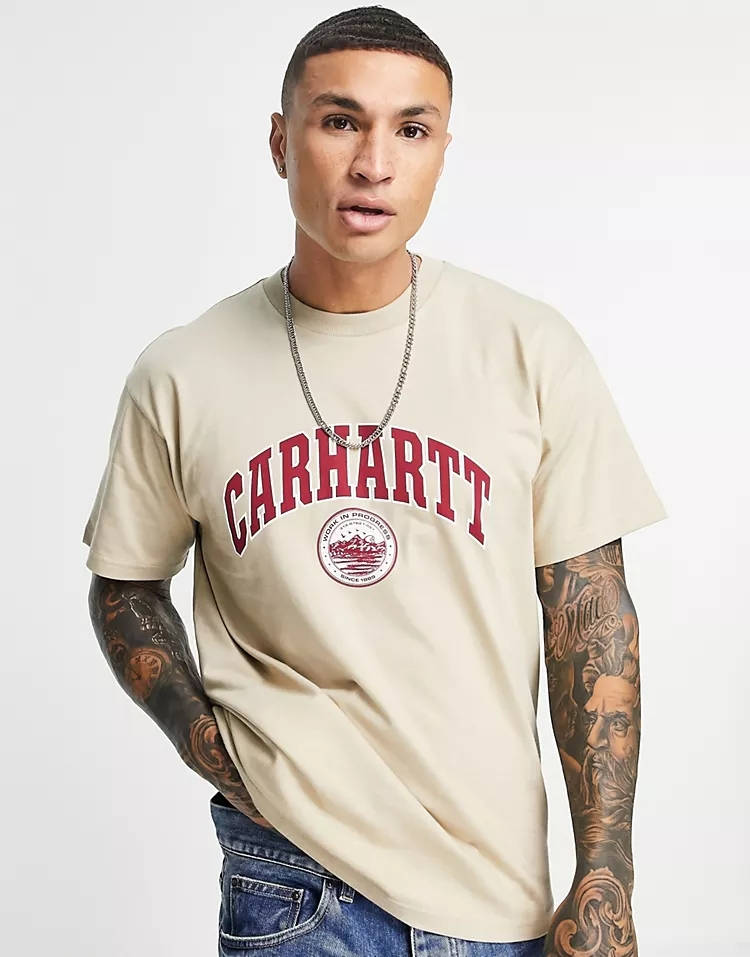Carhartt WIP Berkeley Script T-Shirt Beige