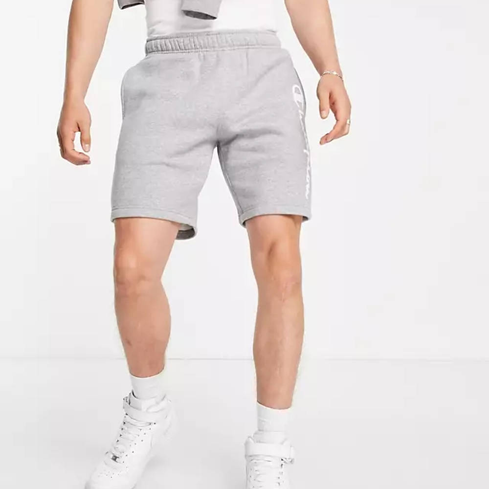 Champion Large Logo Shorts Grey