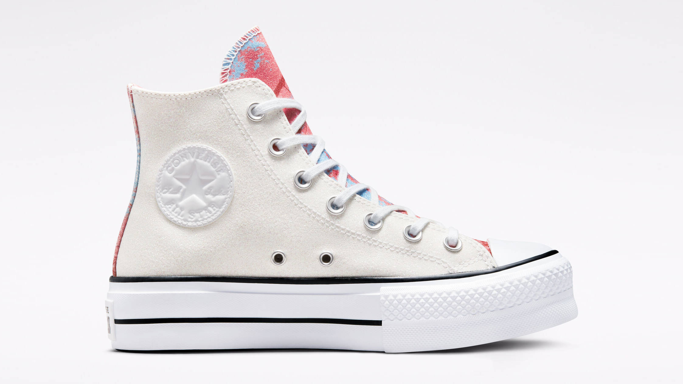 Converse Chuck Taylor Platform Hybrid Shine Hi White Pink