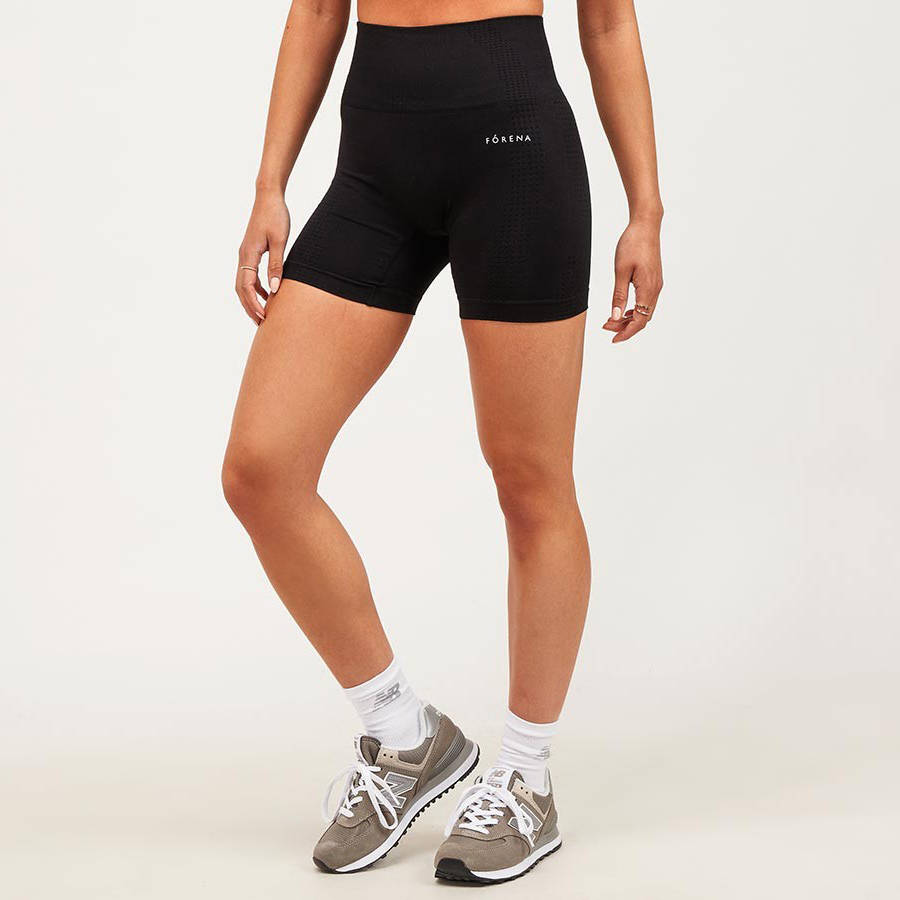 Forena Seamless Hi-Waisted Shorts Black