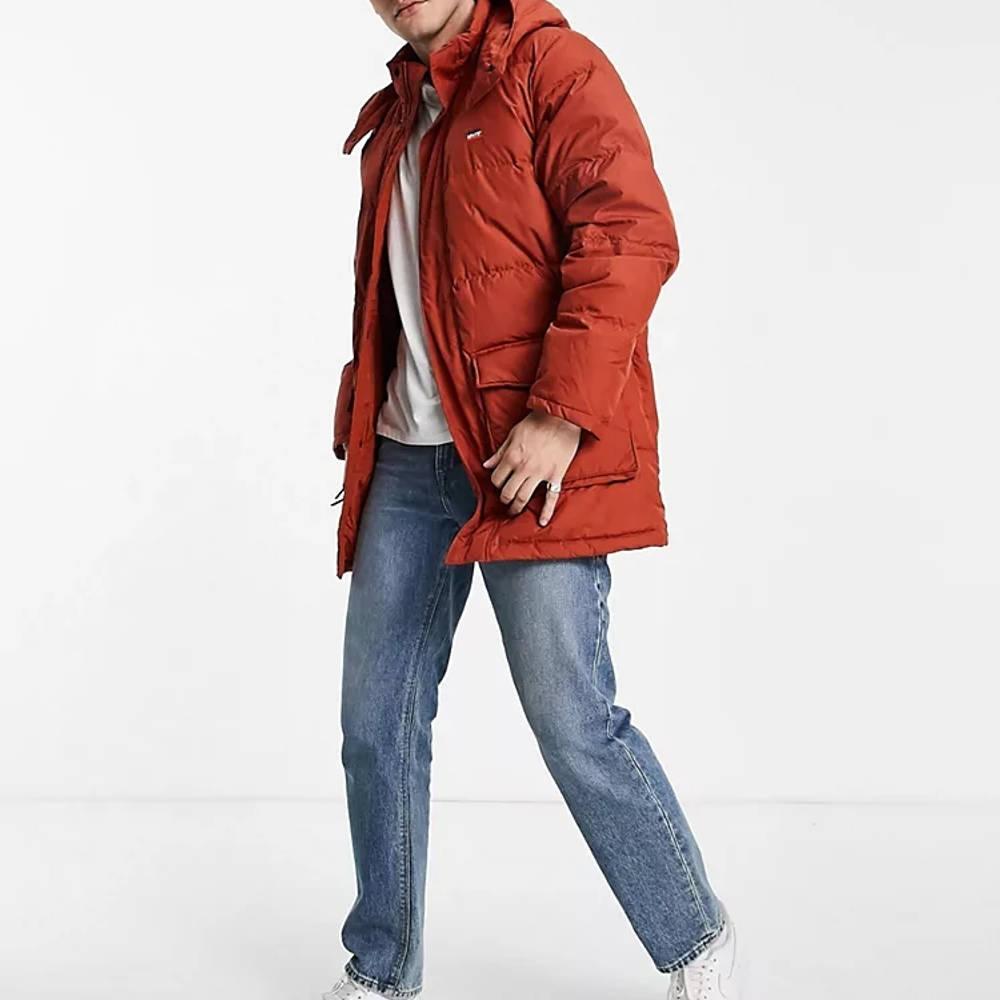 Levi's Longline Puffer Jacket - Red 