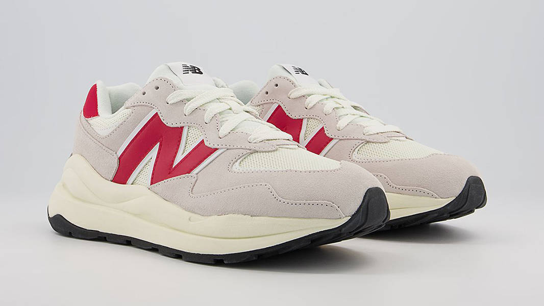 New Balance 57-40 Grey Burgundy Side
