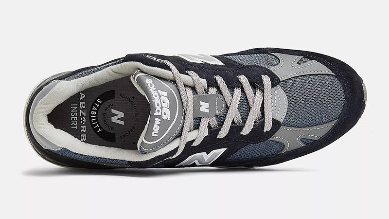 New Balance 991 Made in the UK Navy Silver
