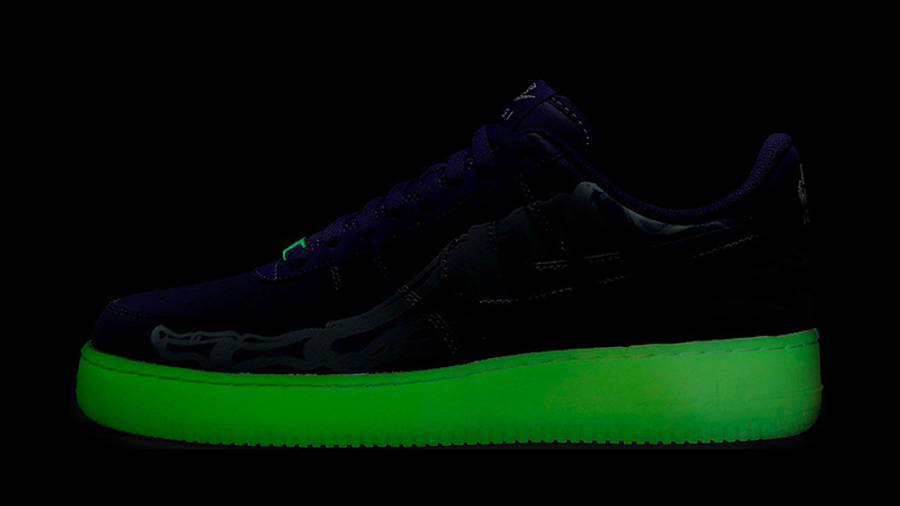 nike af1 skeleton black