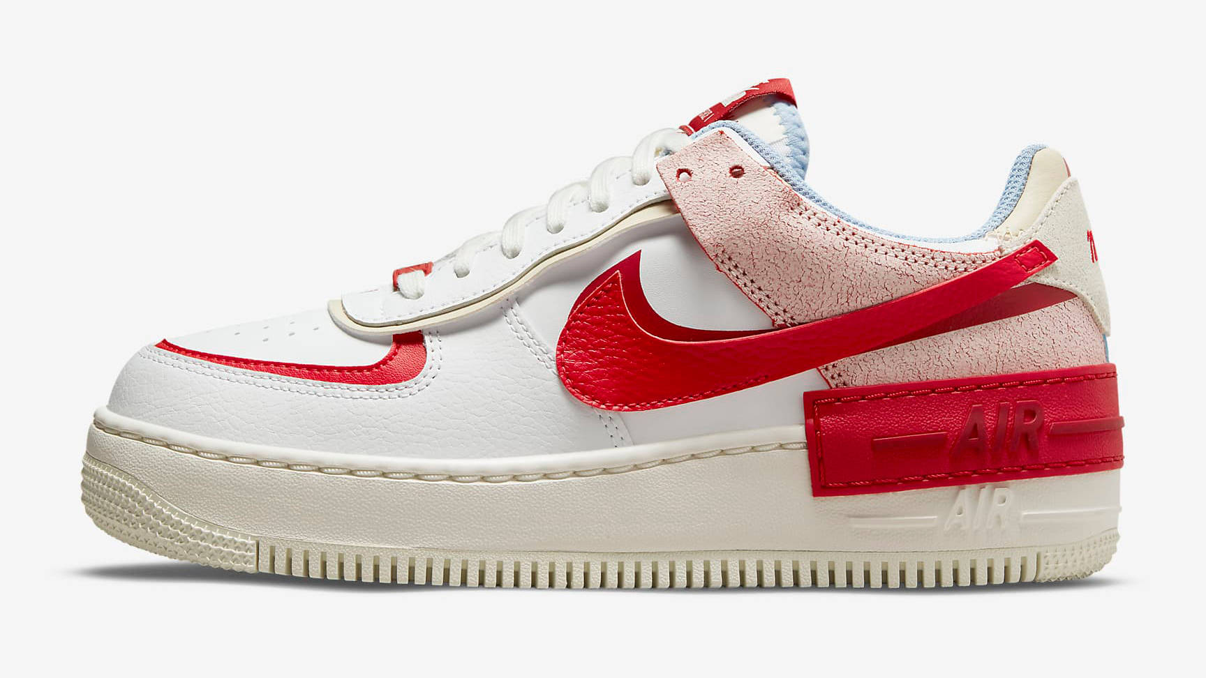 Nike Air Force 1 Shadow White Gym Red