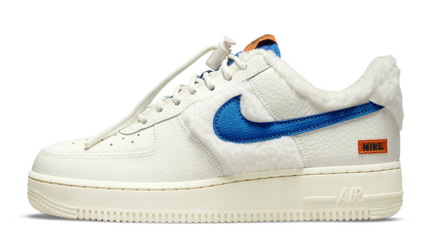Nike Air Force 1 Sherpa Fleece White Blue 2