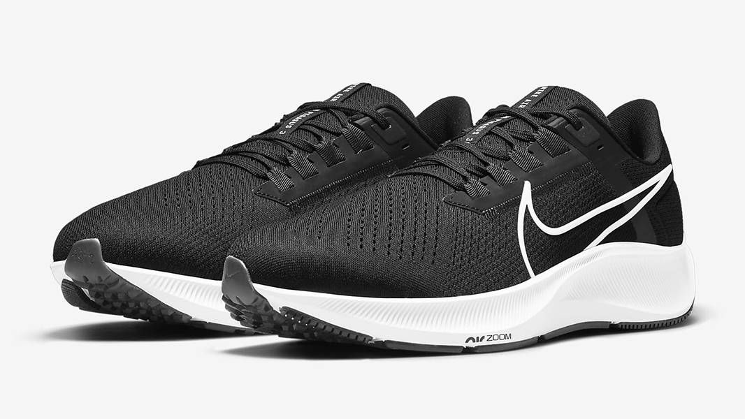 nike pegasus 38 black and white