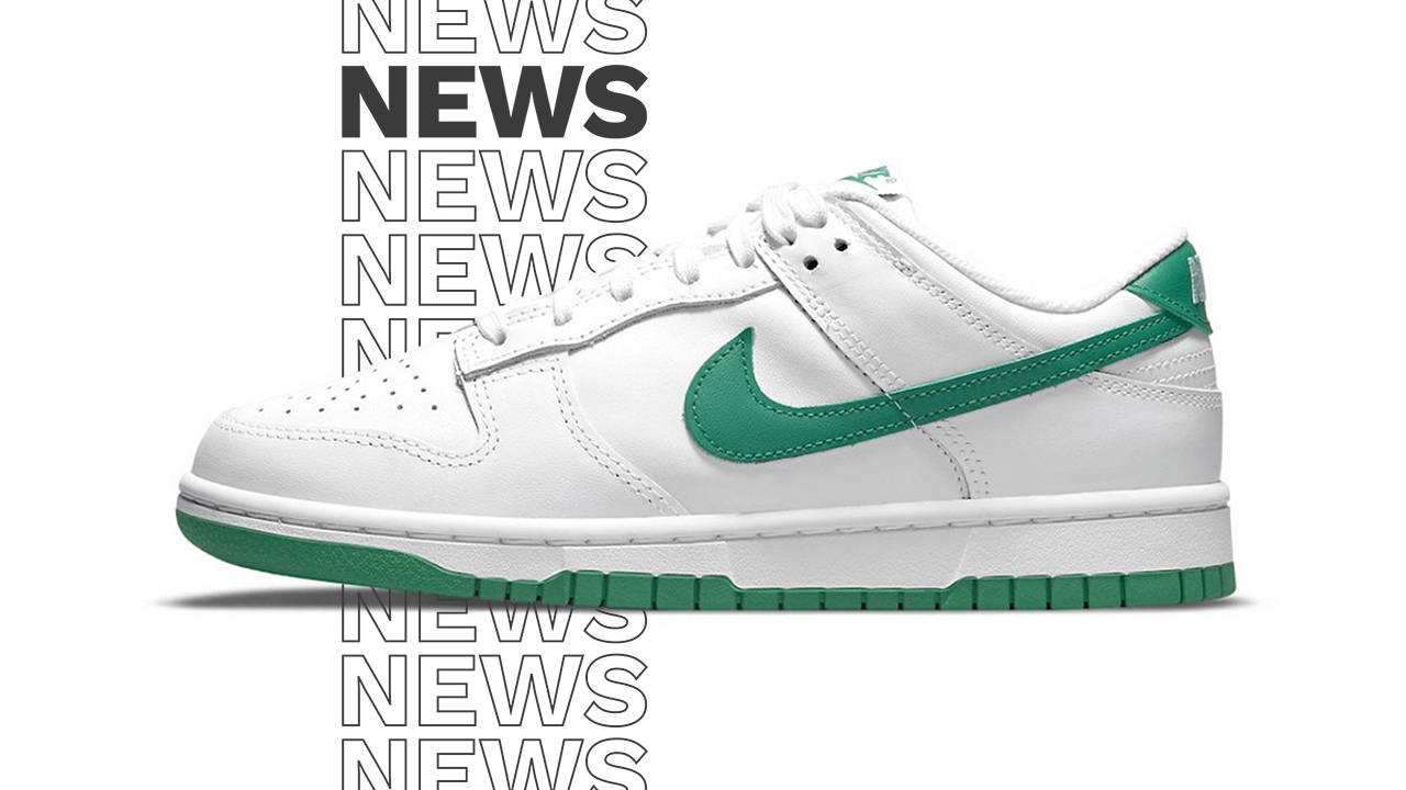 nike dunk low green white