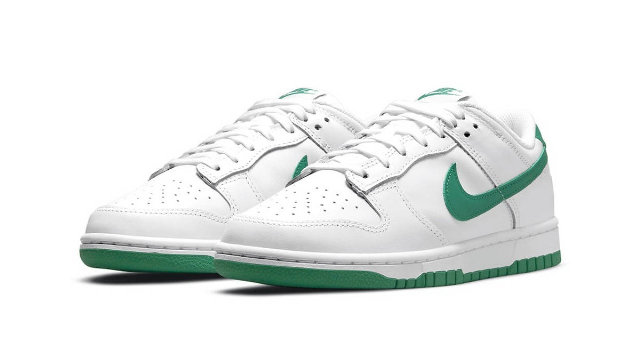 nike dunk low white green 1