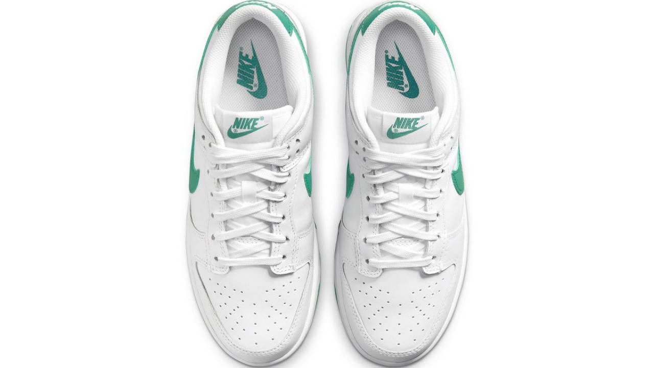 nike dunk low white green 3