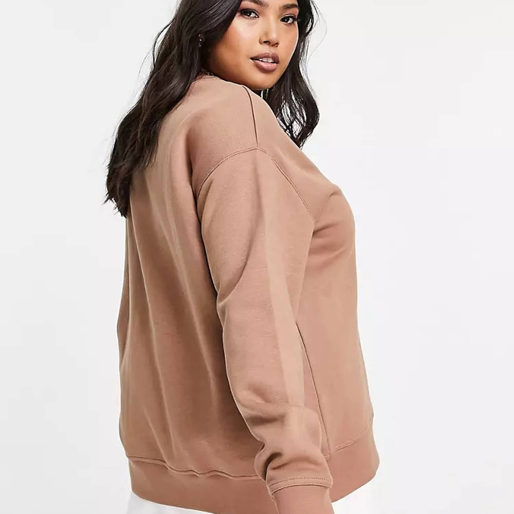 Nike Mini Swoosh Oversized Sweatshirt Plus Size Archaeo Brown The Sole Supplier