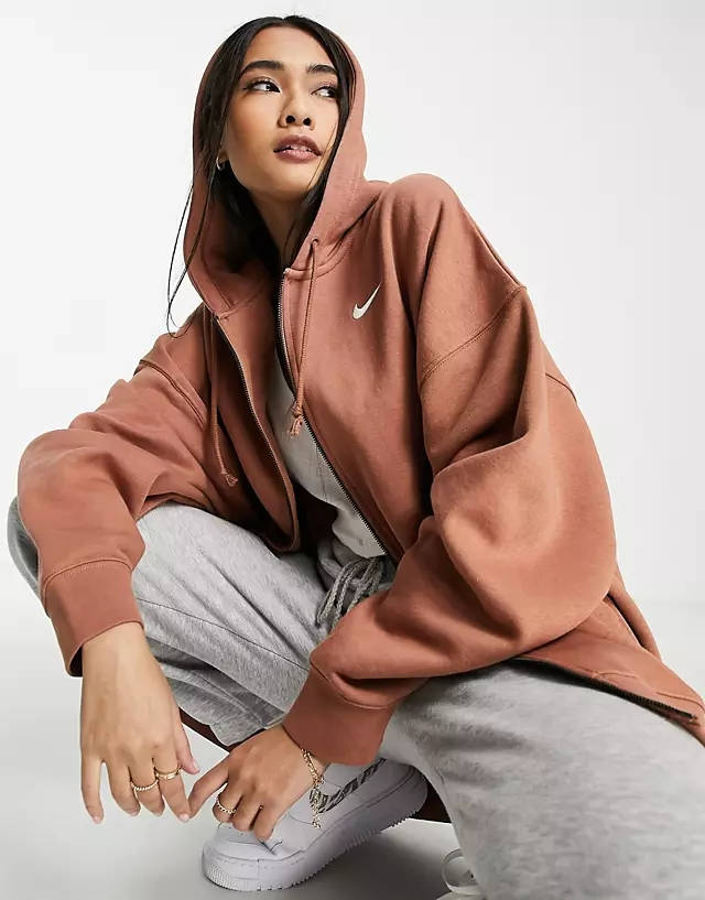Nike Sportswear Essentials Oversize Fleece Full-Zip Hoodie, Where To Buy, DD5634-126