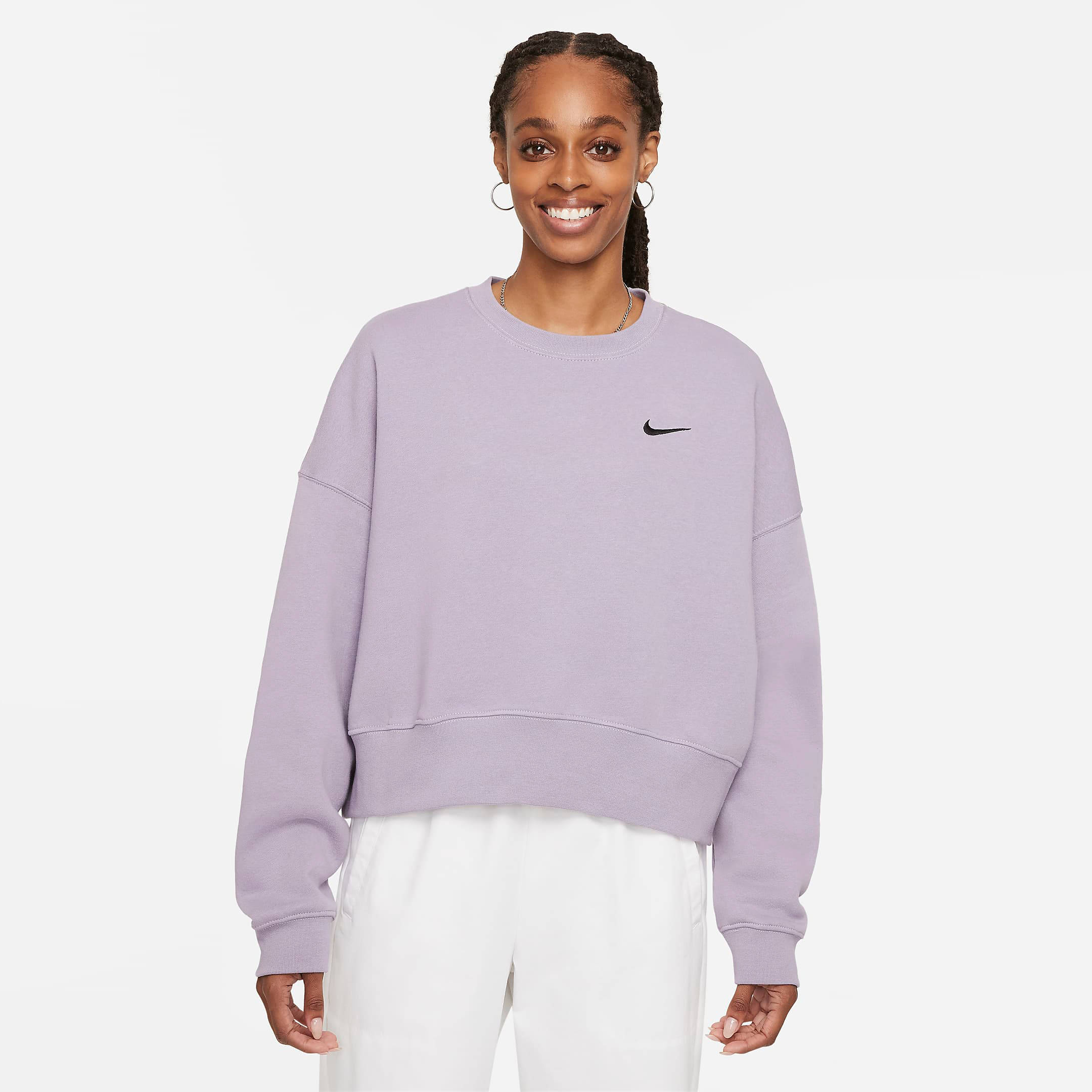 Nike Sportswear Fleece Crop Top Purple