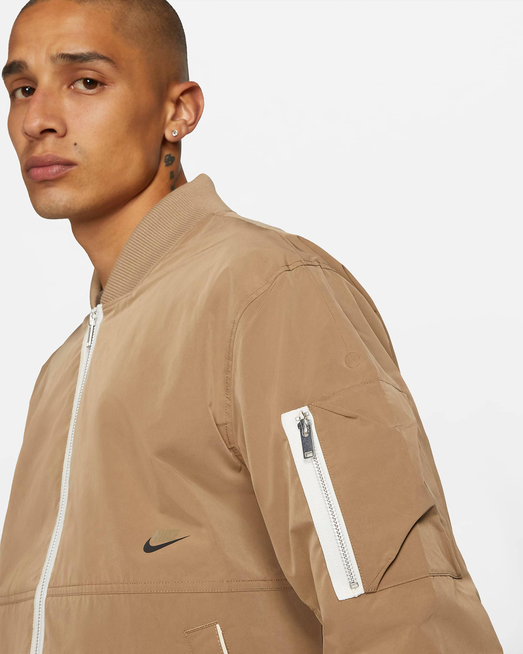 nike lined bomber jacket
