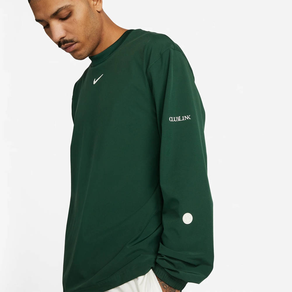 Nocta x Nike Long Sleeve Woven Crew Sweatshirt - Pro Green | The Sole ...