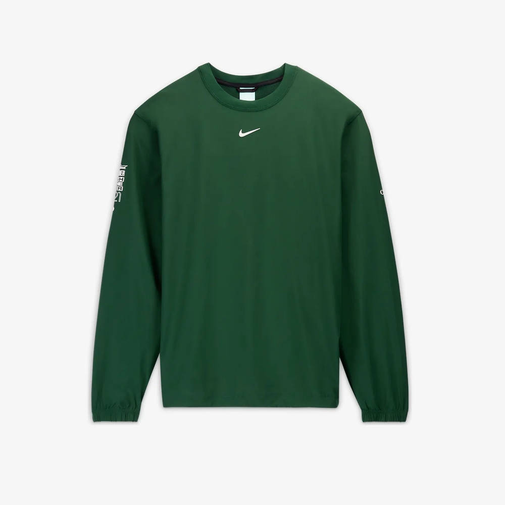 Nocta x Nike Long Sleeve Woven Crew Sweatshirt - Pro Green | The Sole ...