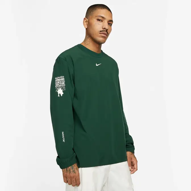 Nocta x Nike Long Sleeve Woven Crew Sweatshirt | Where To Buy | DJ5584 ...