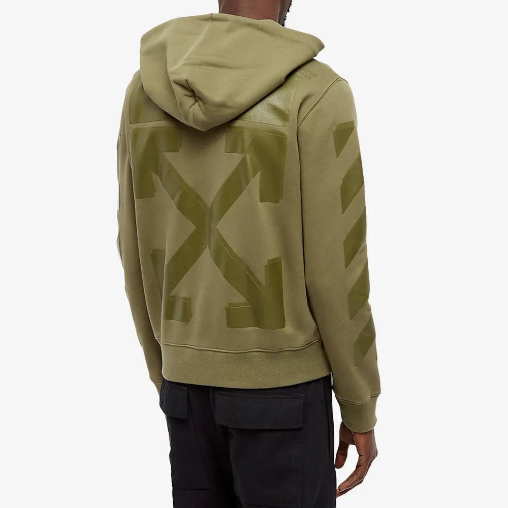 brown off white hoodie