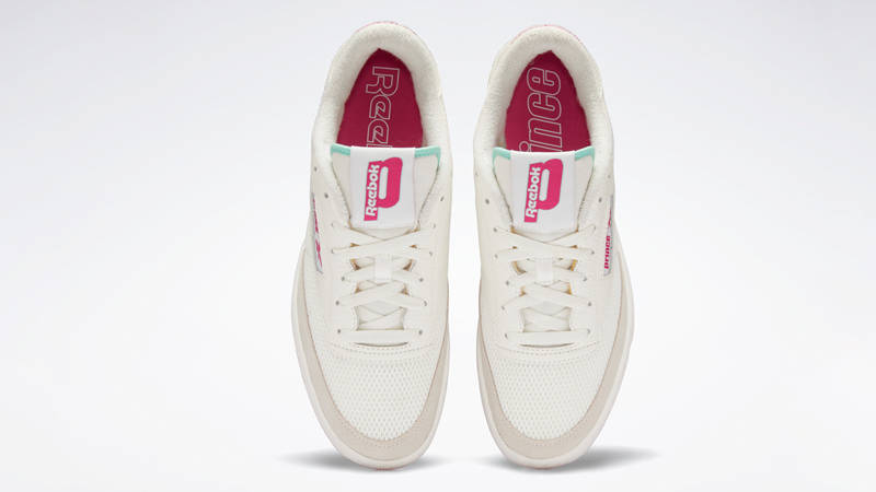 Prince x Reebok Club C 85 Chalk Rose Rage Middle