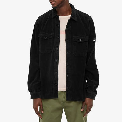 stone island compass sleeve cord shirt